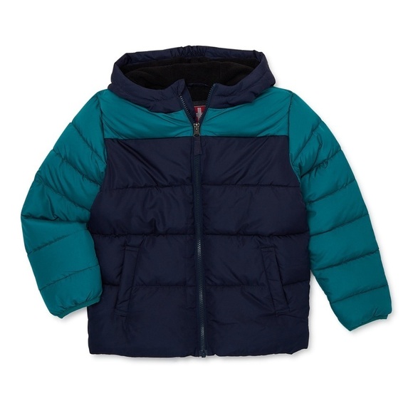 Swiss tech boys jacket 4/5 navy green - Picture 1 of 3